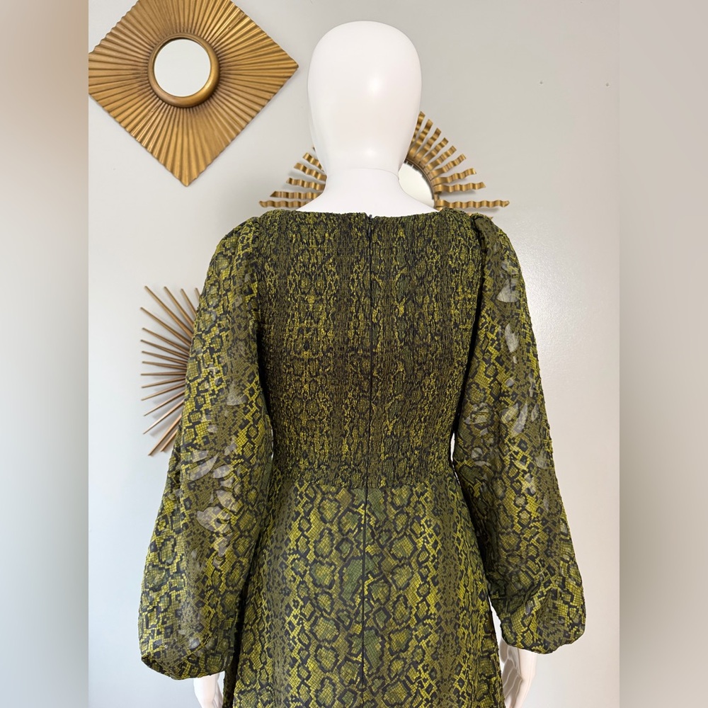 French Connection - Green Aurey Python Maxi Dress - image 7
